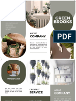 Plant House Modern Trellised Ivy and Green Trifold Brochure