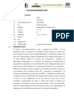 Plan Reforzamiento 2022 - I.E. Santo Domingo