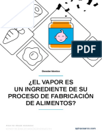 Vapor Ingrediente en Su Proceso de Fabricación de Alimentos