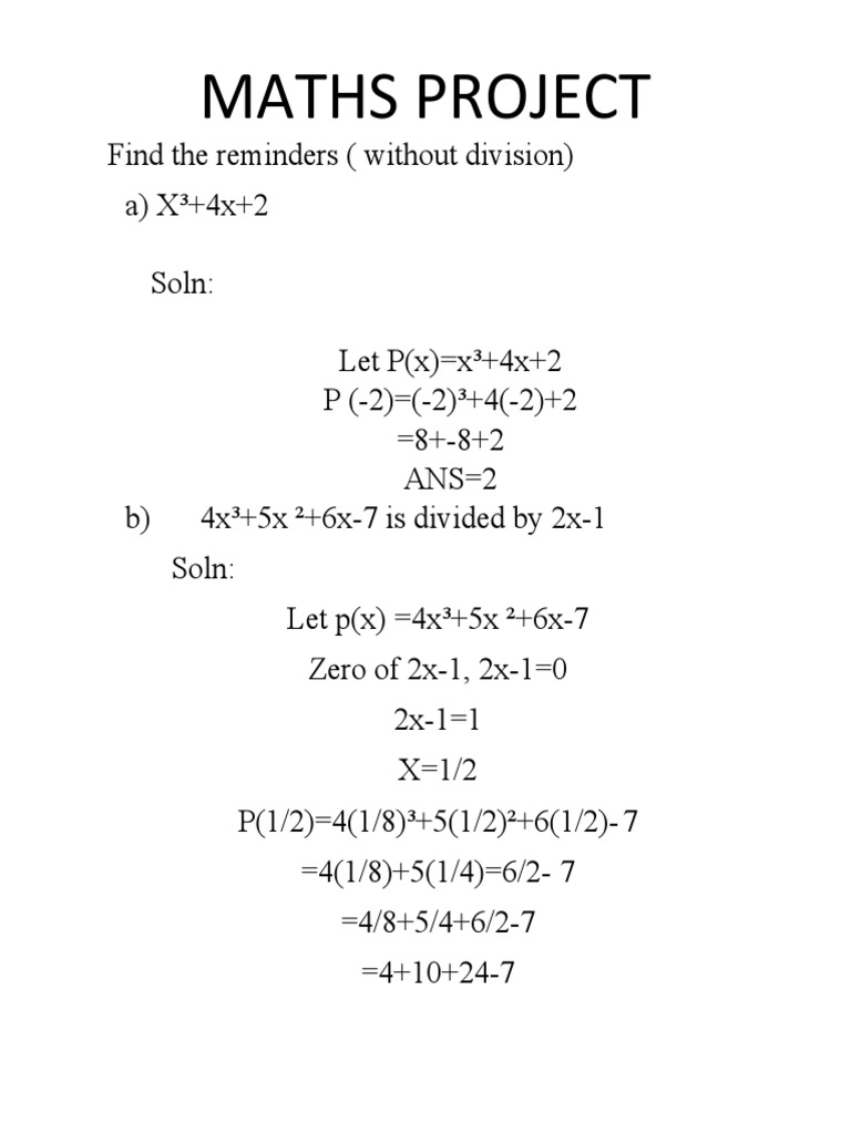 Maths Project | PDF | Teaching Methods & Materials