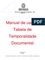 Tabela de Temporalidade Documental Manual