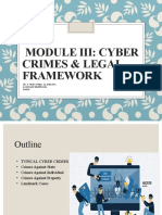 MODULE III: CYBER CRIMES & LEGAL FRAMEWORK