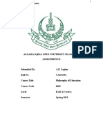 Allama Iqbal Open University Islamabad Assignment#1