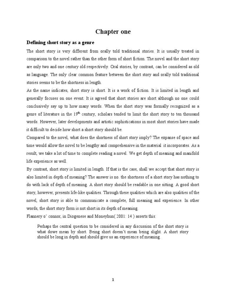 The Short Story English PDF Novella Plot (Narrative)