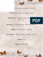 Análisis y Diagnóstico de Un Trabajo Escolar