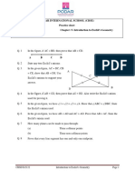 Podar International School (Cbse) Practice Sheet STD: IX Chapter: 5. Introduction To Euclid's Geometry Subject: Mathematics