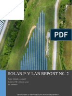 Solar P-V Lab Report N0. 2: Name: Ahmed A. Alsharif Instructor: Mr. Alhasan Azouz ID: 20194263