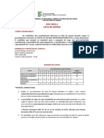 Lista de Espera Sisu 2022.2 - Campus de Maracanaú