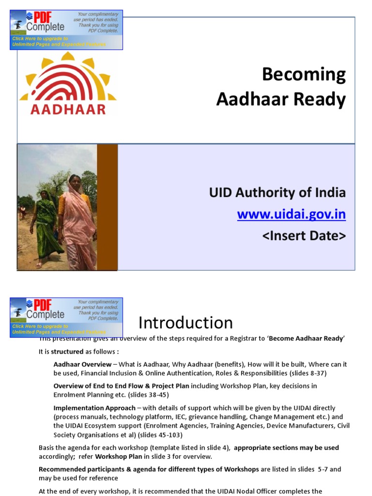 AadhaarWorkshops 17thaugust Ver 1 | PDF | Biometrics | Authentication