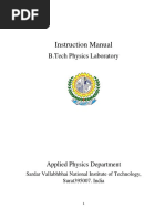 Instruction Manual: B.Tech Physics Laboratory