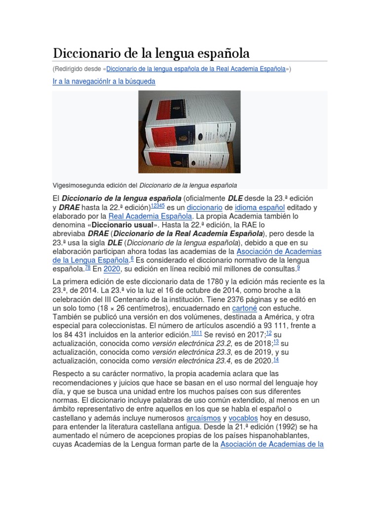 Diccionario Real Academia Española Rae (1992) 21 Edición