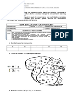 1° Año - LENGUAJE - EVALUACION VOCALES