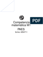 Competencia matemática M1 PAES menos de