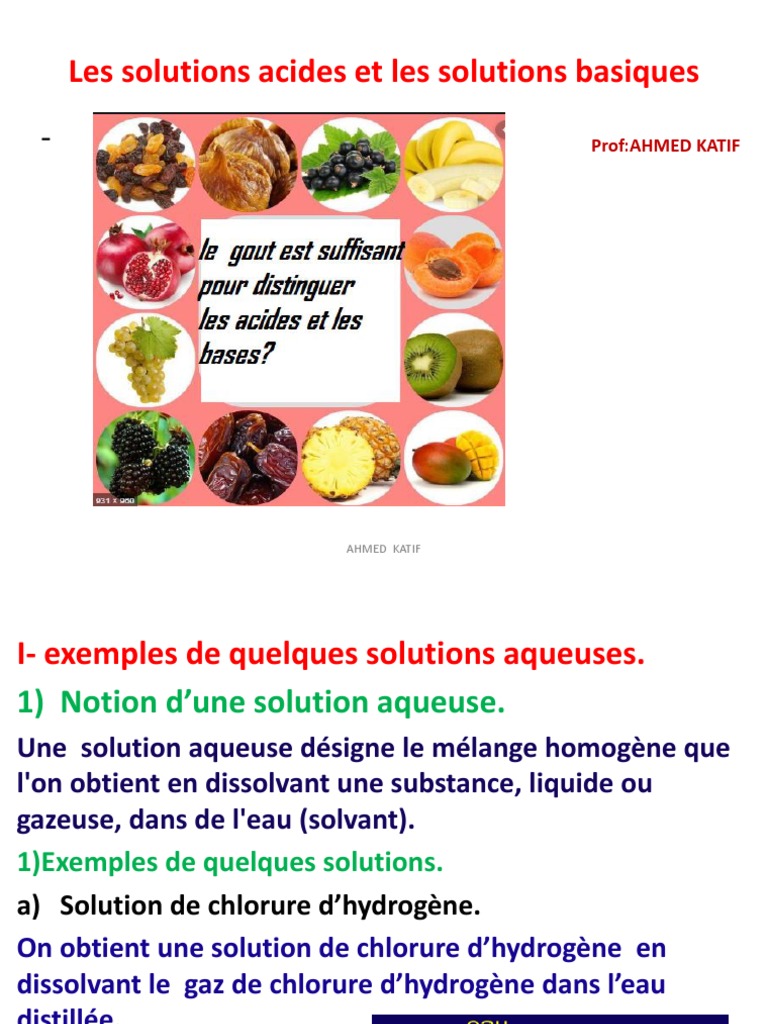 Solutions acides et basiques : pH et dilution | PDF | Ph | Acide