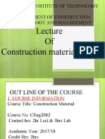 Of Construction Material: Dire Dawa Institute of Technology Department of Construction Technology and Management