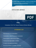 Modelo Apresentação Banca Elaboração de Projetos II