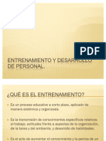 Entrenamiento y Desarrollo de Personal