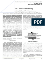 Electro-Chemical Machining: Madhva Raj R, Sunil Adiga B K, Prateek P, DR T S Nanjundeswaraswamy