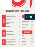 Red Blocks With Icon School Lunch Menu