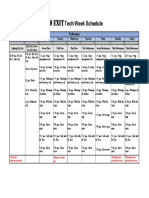 Show Week Schedule