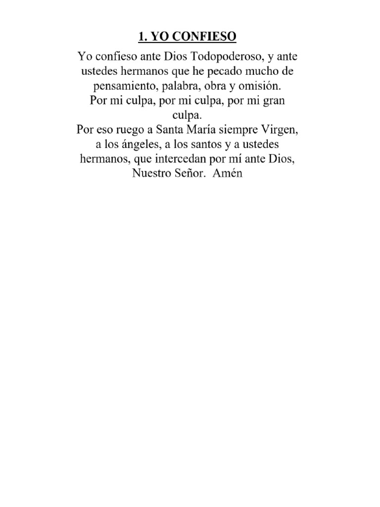 Yo Confieso y El Credo | PDF