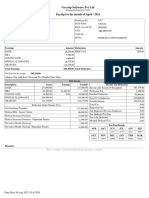 Greytip Software PVT LTD: Payslip For The Month of April - 2021