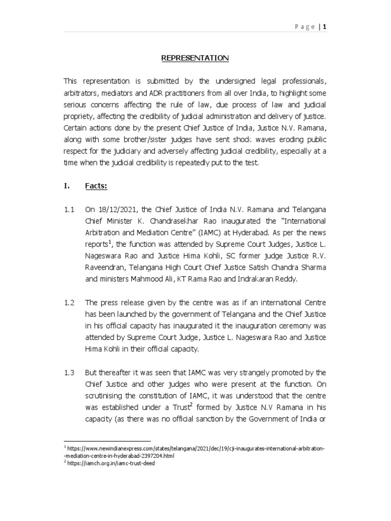 Concerns on CJI's Role in IAMC | PDF | Judiciaries | Supreme Court Of India