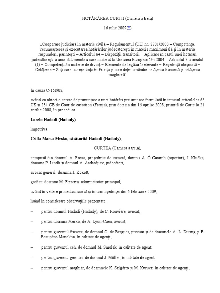 Cauza Laszlo Hadadi (Hadady) | PDF