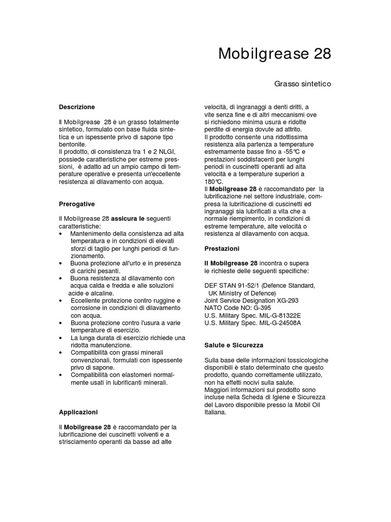 Mobil Grease28 | PDF