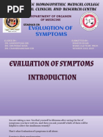 My Incomplete Project EVALUATION OF SYMPTOMS