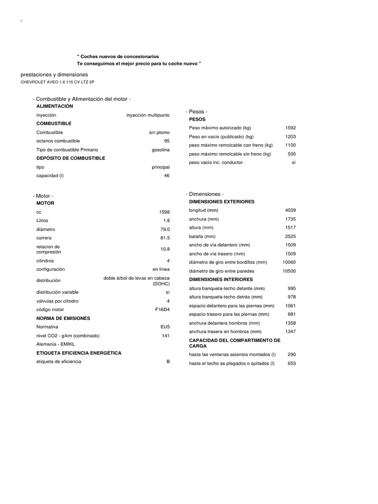 Aveo Emotion PDF Inyección de combustible Vehículo de motor