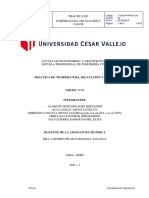 S12. Práctica de Temperatura, Dilatación y Calor