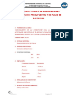 Modificación presupuestal y de plazo de ejecución de mejoras al estadio de Huarahuara