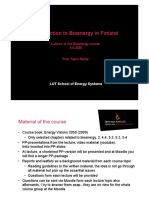 Introduction To Bioenergy in Finland: LUT School of Energy Systems
