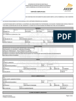 JUCESP - Certidão Simplificada - Emissão 08-07-22