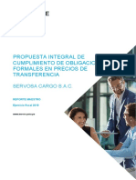 Grupo Servosa (Cargo) - Propuesta de Servicios Profesionales - Reporte Maestro 2019 - Precios de Transferencia