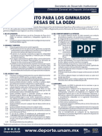 Reglamento para Los Gimnasios de Pesas