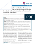 Time From Admission To Initiation of Surgery For Source Control Is A Critical Determinant of Survival in Patients With Gastrointestinal Perforation With Associated Septic Shock