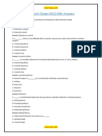 Research Design MCQ With Answers PDF