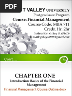 Rift Valley: Course: Financial Management