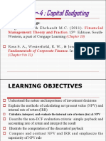 Chapter-4: Capital Budgeting: Required Readings