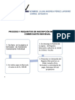 Proceso y Requisitos de Inscripción Mercantil Del Comerciante Individual