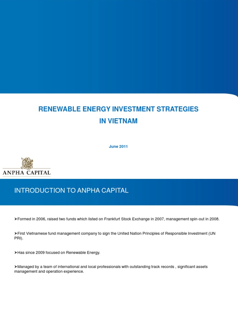 Renewable Energy Investment in Vietnam | PDF | Renewable Energy ...