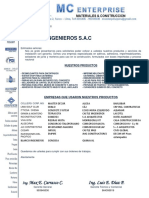 Samayca Ingenieros Sac, Carta de Presentacion - MC Enterprise