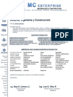 CARTA PRESENTACION PARA MAZAL INGENIERIA Y CONSTRUCCION