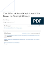 The Effect of Board Capital and CEO Power On Strategic Change