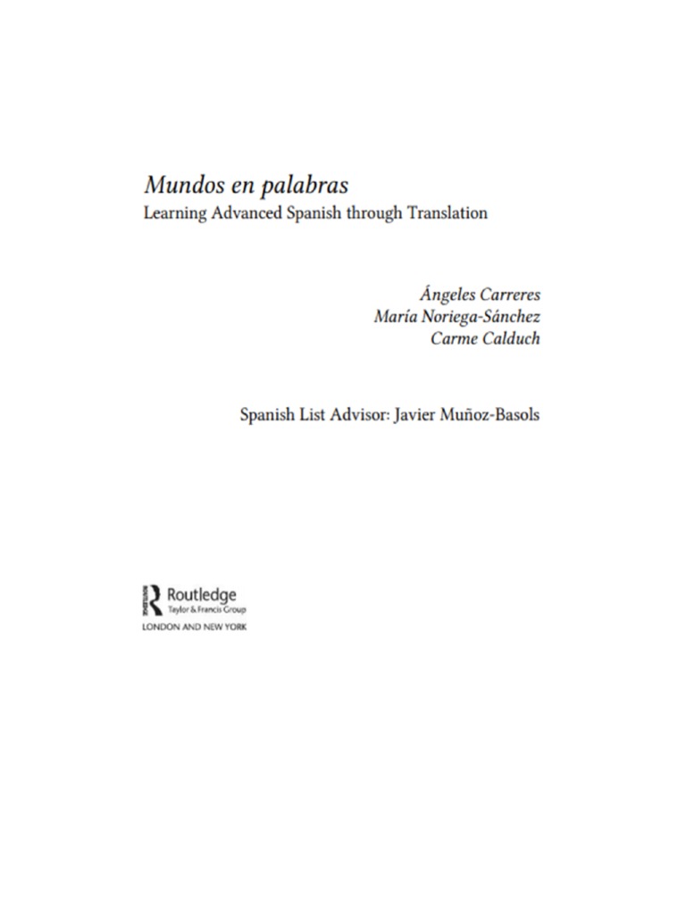 Capítulo 2 Iniciación A La Traducción PDF Traducciones Verbo