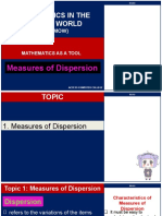 Mathematics in The Modern World: Measures of Dispersion