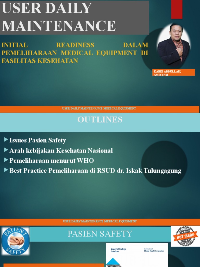 User Daily Maintenance Medical Equipment PDF