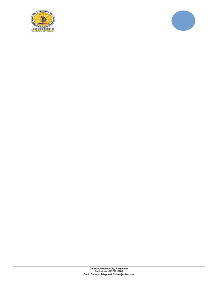 Catablan, City, Pangasinan Contact No. 09272018965 PDF